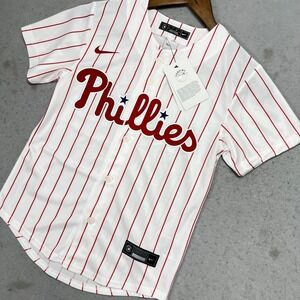 Nike Bryce Harper Philadelphia Phillies Jersey Youth S White Pinstripe *MSRP $90